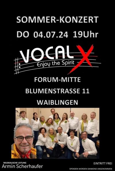 Sommerkonzert 4. Juli 2024, 19 Uhr